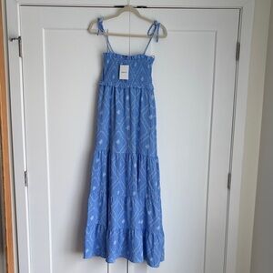 NWT Forever 21 Blue White Sundress Maxi Dress